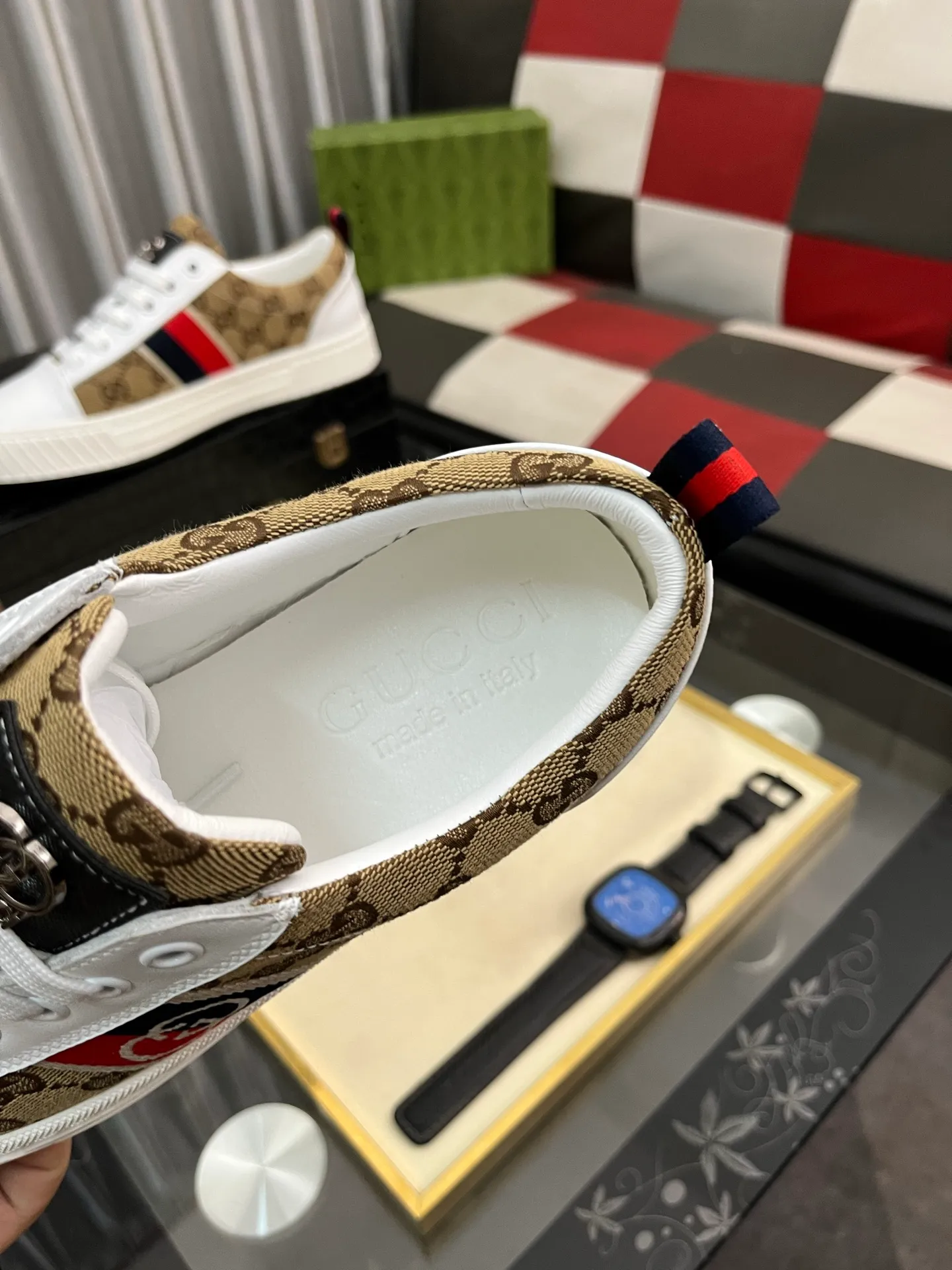 Men's shoes 💰400⌚️⌚️《GUCCI*》The latest hot-selling casual shoes, top brand [seduce] luxury~purchase, top~quality. [Strong] The upper is made of imported breathable cowhide stitching fabric material ➕ Breathable sheepskin feet (•) Fine workmanship. Code number: 38-442️⃣Colors available